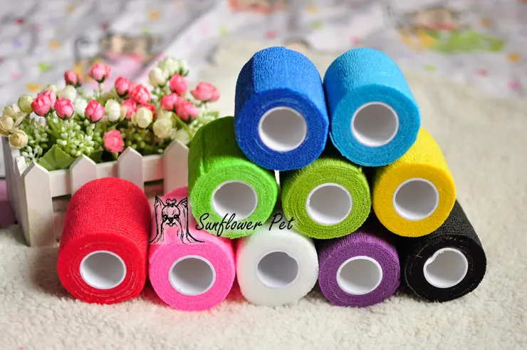 Pet Beauty Hair Wrap Dog Hair Tire Yorkshire VIP Bichon Self-Adhesive Long-Weared Pillow Paper 5CM 10PCS/lot