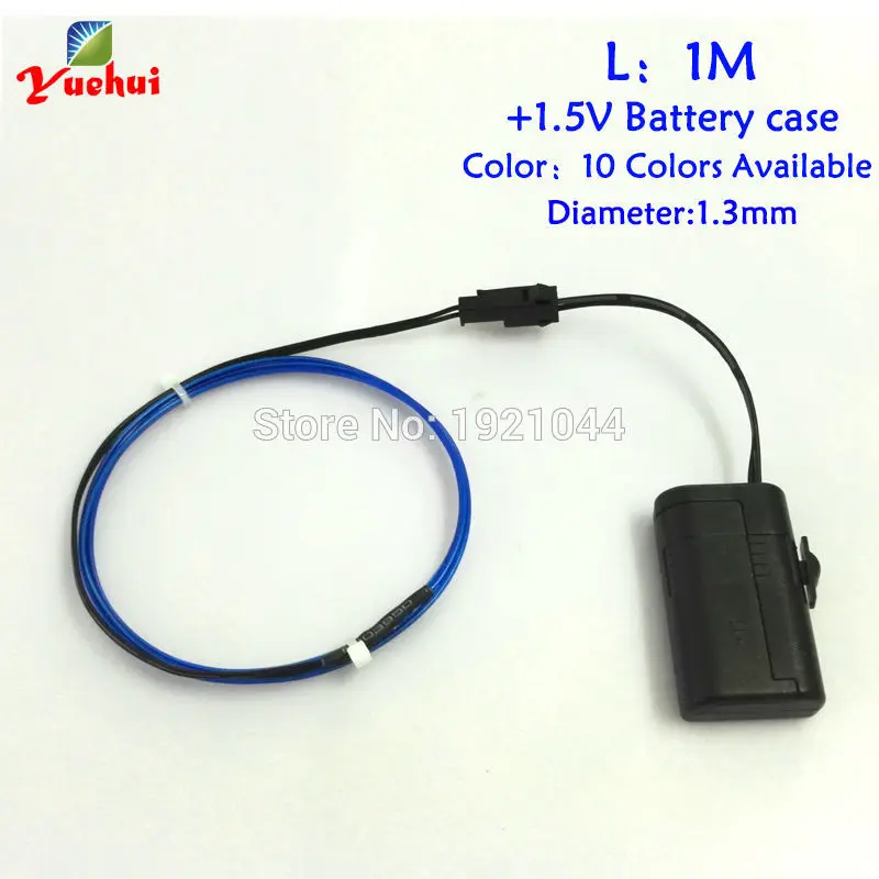1.5V 1.3mm 1 Metre EL Tel Seti Elektroluminesans Esnek Neon hafif parlamalı Halat bant Kablo Neon Işıkları Zanaat parti Dekorasyon