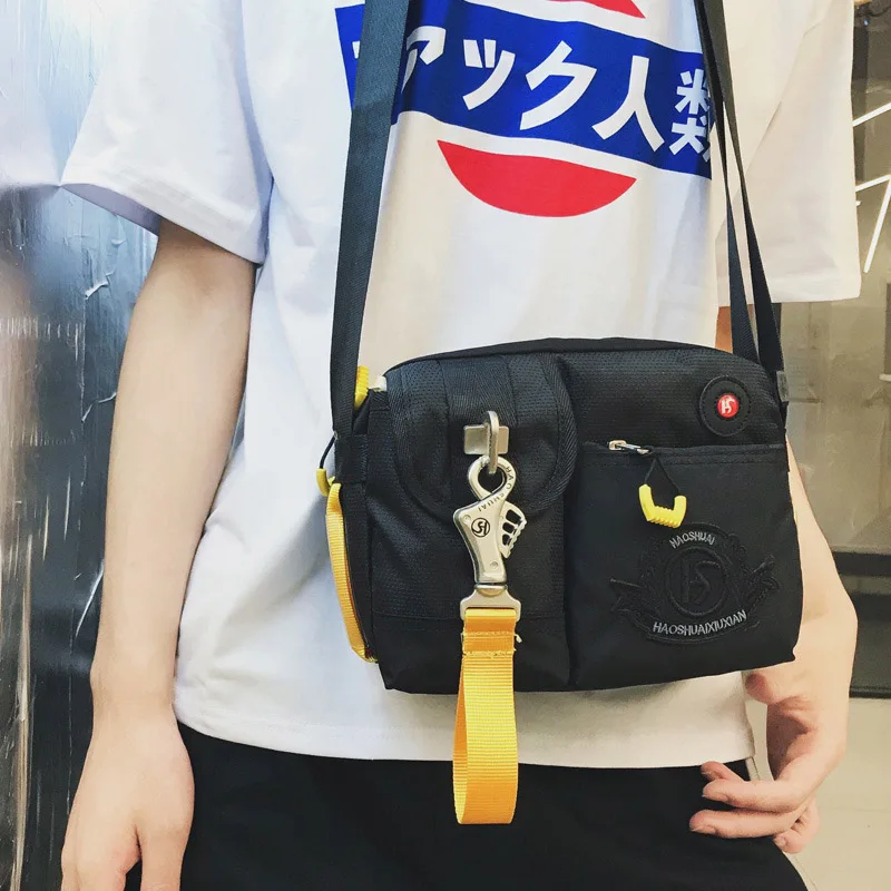 

Man Fashion shoulder bag mini street Casual Oxford cloth chest bag function crossbody bags waterproof c52