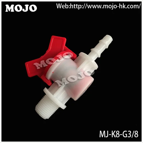 Free shipping!(50pcs/Lots) MJ-K8-G3/8 Water valve for barb:8mm to Male thread:G3/8