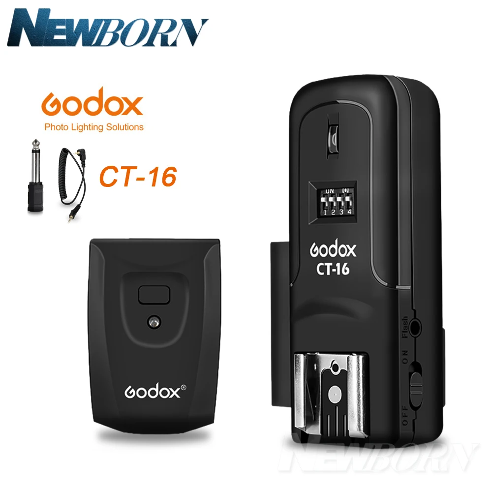 

Godox CT-16 16 Channels Wireless Radio Flash Trigger Transmitter + Receiver Set for Canon Nikon Olympus Pentax Studio Flash