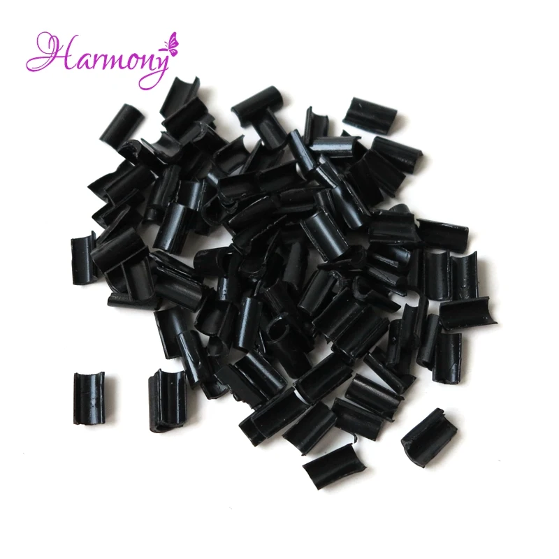 500pcs Nail Tip Keratin Glue Transparent brown black Color U Tip Hair keratin nail tip glue for Hot Fusion Pre Bonded Hair