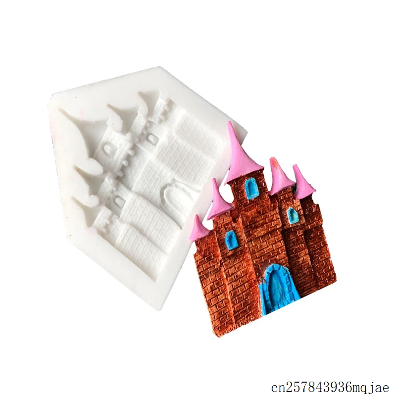 

50pcs Castle Mould Cake Fondant Silicone Castle Shaped Ice Molds Fairy Tale Chocolate Mould Decoration Tool Candy Baking Tools