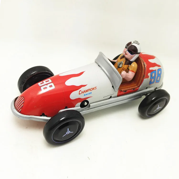 

1PCS Retro clockwork tin toys Classic clockwork tin Racing Rare collectibles