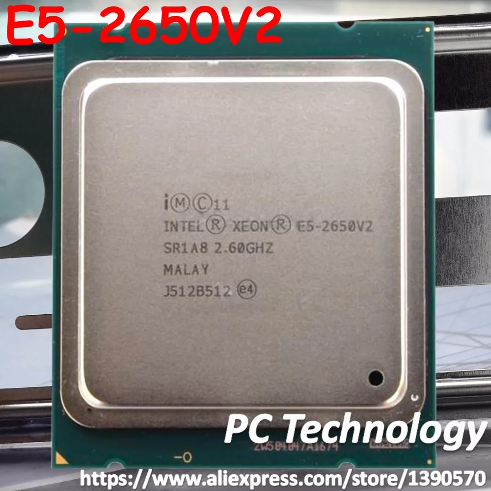 Processador Intel Xeon Original E52650v2 Core 2.6ghz 20mb 8gt s e5 2650 v2 Lga2011 22nm 95w e5 2650v2 E5-2650 v2