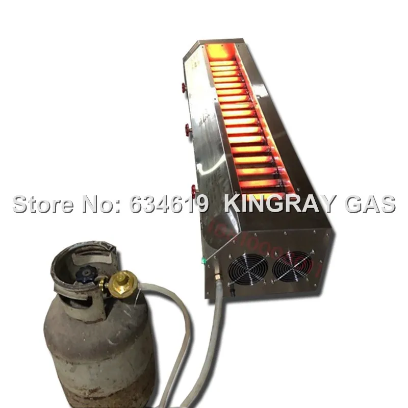 18 / 20 / 22cm Straight Alloy Tube Gas Barbecue Grill Liquefied Gas Smokeless Bbq Machine Cylindrical Pipe Roasting Equipment