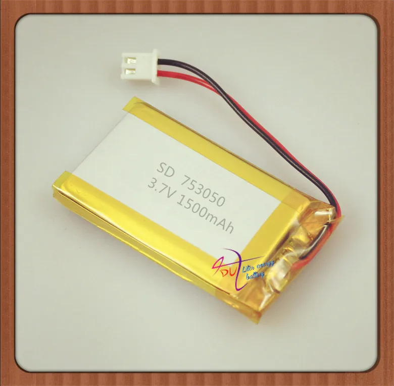 XHR-2P 2.54  1500mAh 753050 3.7V lithium polymer battery 803048 cordless phone story teaching machine