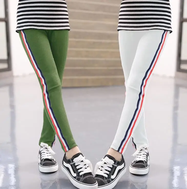 

Spring summer new children's pants children Slim girls leggings trousers children's elastic casual pants