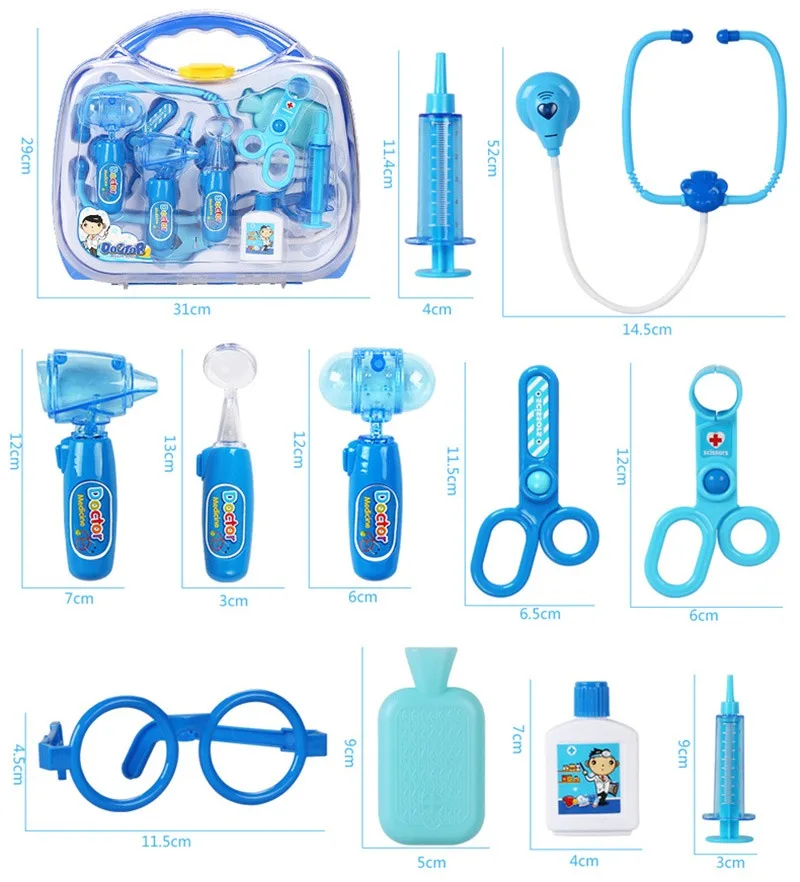 HOGNSIGN – ensemble de jouets pour la journée des enfants, pour filles de 3 à 6 ans, stéthoscope en plastique, simulation d'injection, cadeaux d'anniversaire pour enfants