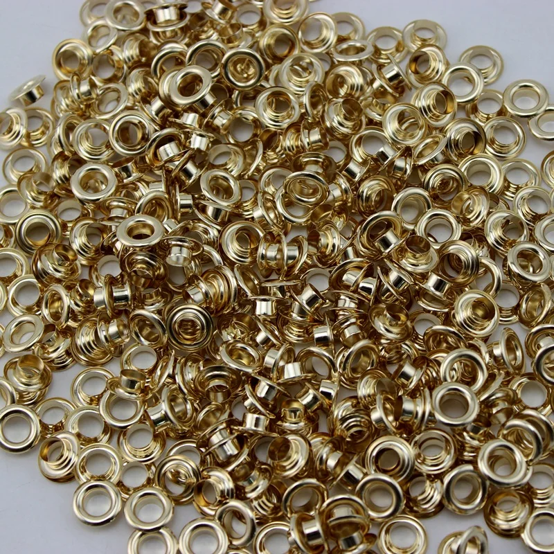 1000set 6mm eyelet Rose gold metal copper eyelets buttons clothes accessory handbag findings FREE SHIPPING