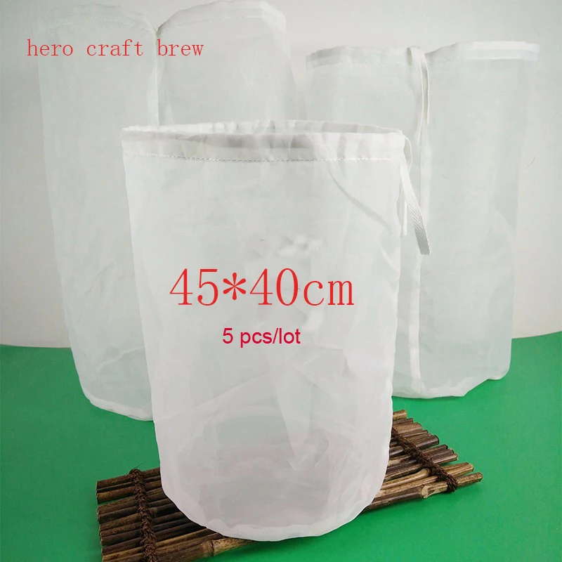 

5pc/lot New Arrival 45*40 cm Home Brew Beer Filter Bag for Hop and Malt Filtering Homebrew Filter Bag Cold Brew Coffee Brew