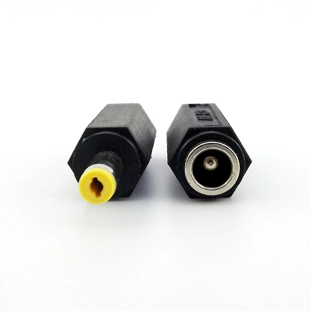 2 stks CCTV DC Power Adapter 5.5mm x 2.5mm Vrouwelijke Jack naar 4.8mm x 1.7mm Stekker Connector Recht Zwart