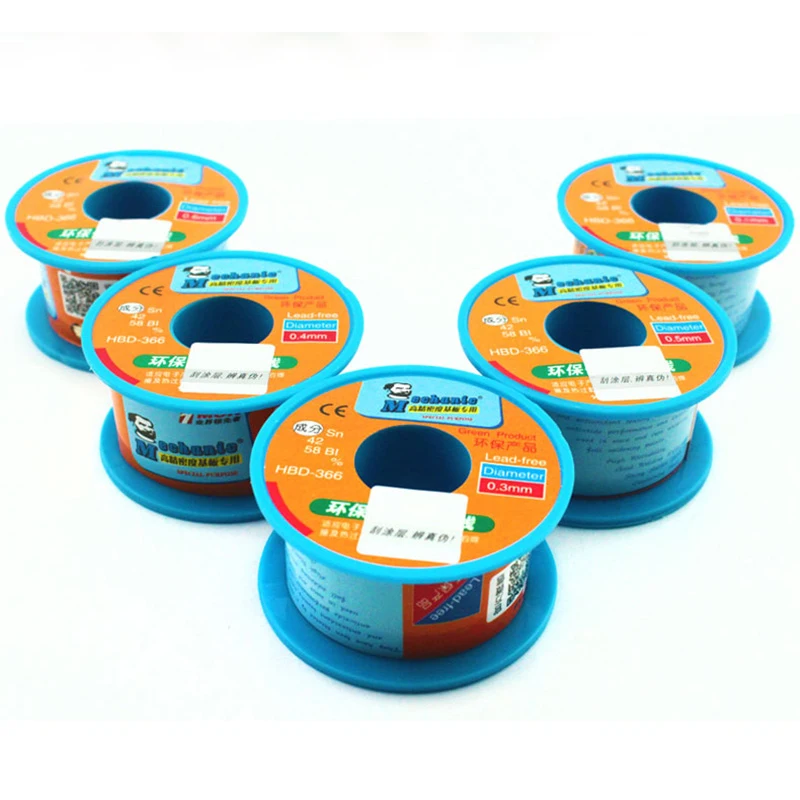 2ชิ้น/ล็อตช่างตะกั่วบัดกรี0.3/0.4/0.5/0.6/0.8มม.Melting จุด40G ดีบุกสาย BGA ซ่อมเครื่องมือ