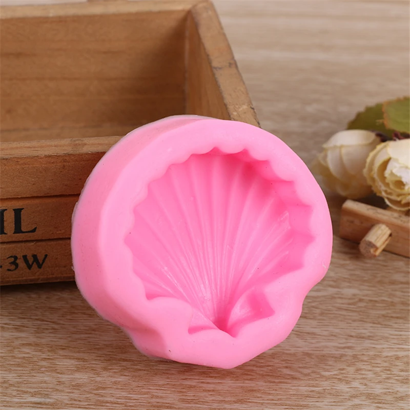 Aomily 3D Ocean Shell Silicone Chocolate Mould Heart Love Soap Mold Candle Polymer Clay Molds Crafts DIY Forms Soap Base Tool