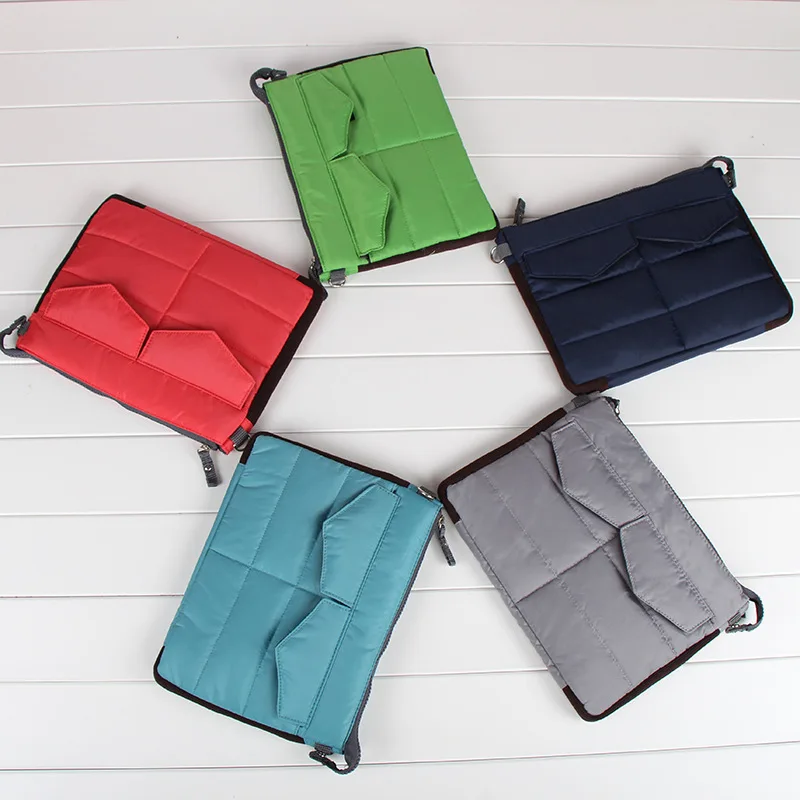 Soft Nylon Waterproof Liner Bag for Apple IPAD2 3 4 Plush Thicker Laptop Sleeve Bag For IPAD Air 9.7 Inch Tablet Hand Holder Bag