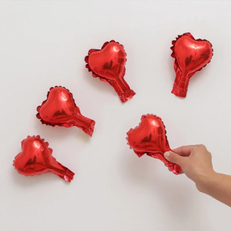 50PCS 5 Inch Mini Heart Pentagram Foil Balloons Wedding Room Decor Baby Birthday Party Christmas Decorations Supplies Kids Toys