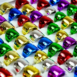 15 Pcs Lot Glisten Mixed Colors Plastic Plating Color Rings For Childrens Boys Girls Fashion Kids Jewelry Lots LR4046