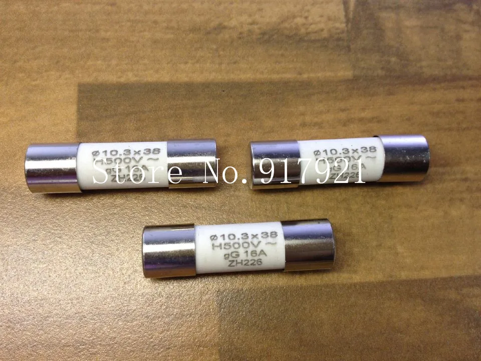 

[ZOB] The original ZH226 H500V gG16A United States imported ceramic fuse 10.3X38 10X38 fuse --50PCS/LOT