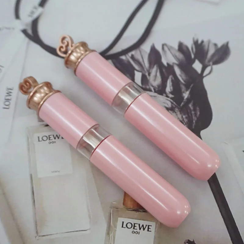 Rosa Krone Leere Lipgloss Rohre Lip Balm Flasche Container Schönheit Werkzeug Mini Nachfüllbare Flaschen Probe Lip Make-Up-Tool 20 teile/los