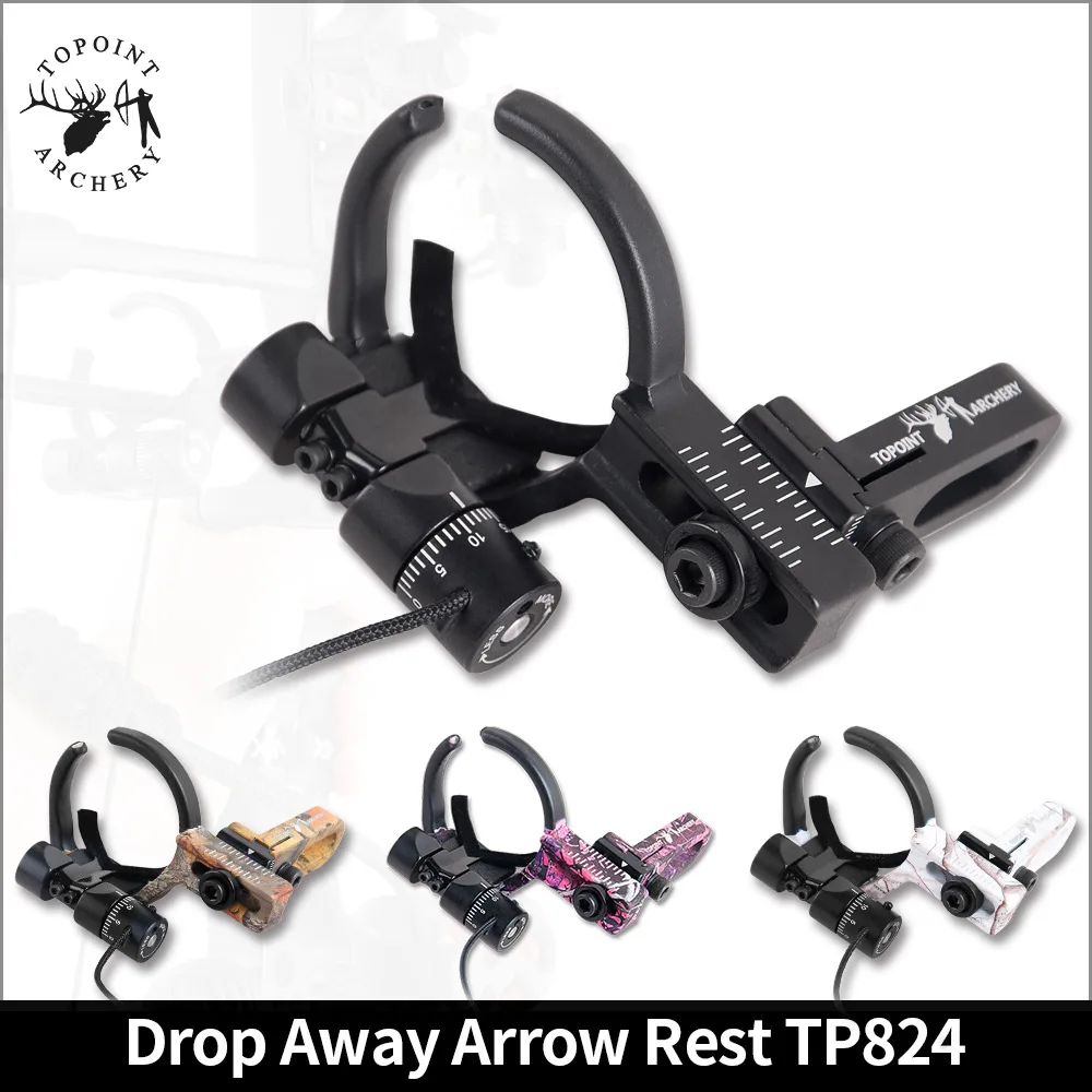 Quick Easy Installation Aluminum alloy Right/Left Handed Bow Drop Away Arrow Rest for Compound Bow Archery Hunting Shooting