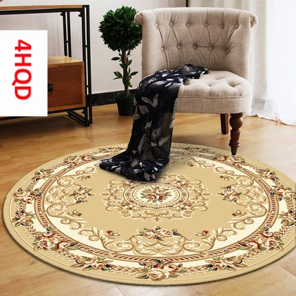 European Round Carpet Living Room Bedroom Hanging Basket Computer Chair Cushion Household Washable Hand-Carved Scissors Flower t