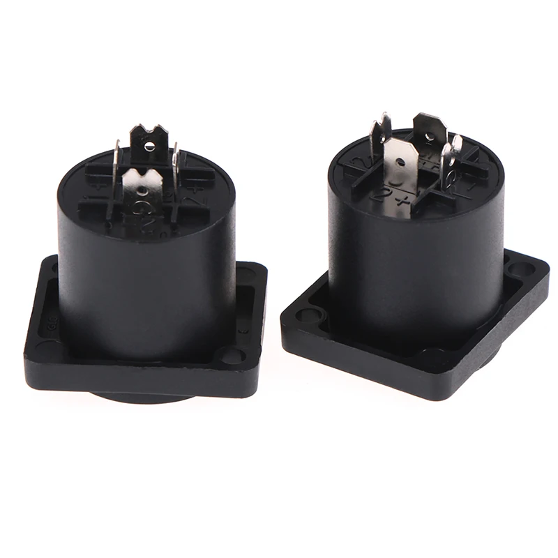 2pcs Female Jack Socket Connector Audio Loudspeaker Amplifier Converter for PA Amplifier Cable 4 Pin Speakon