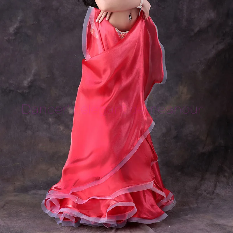 New belly dance costumes sexy senior ice silk belly dance skirt  for women belly dancing skirts free to make TH210B