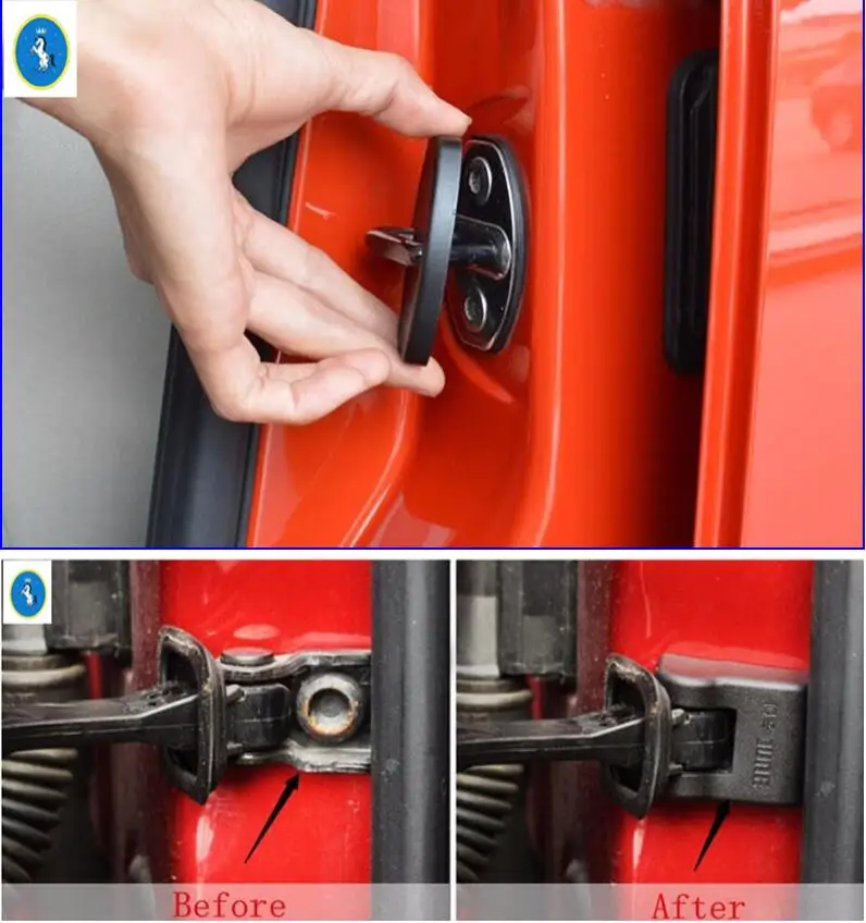 

Yimaautotrims Auto Accessory Inner Car Door Stop Rust Waterproof & Lock Protector Cover Kit 8 Pcs FIt For adui Q3 Q5 Q7