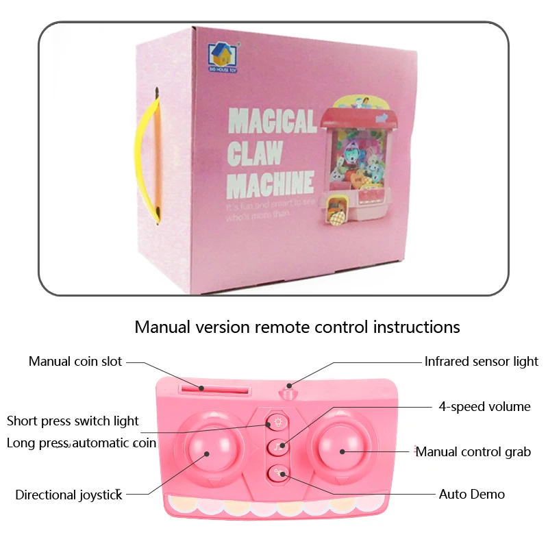 DIY Doll Machine Rechargeable Electronic Catch House Unicorn Doll 12 Mini Mickey Music Doll  Stuffed Mnimals Baby Toys Lol Dolls