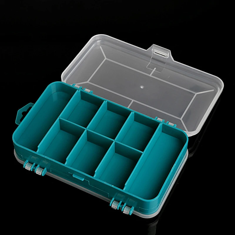 OOTDTY 1PC Tool Box Transparent Double-Side Multifunctional Storage Tool Organizing Case Plastic Case