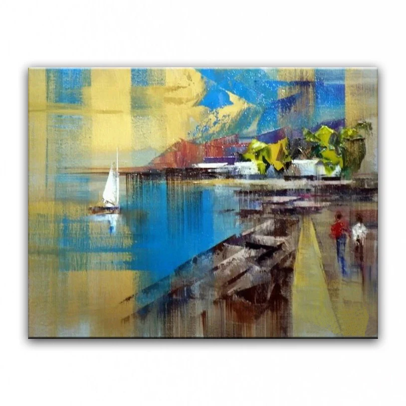 

Hand painted oil painting Home decoration painting canvas painting knife painting landscape pictures DM16112608