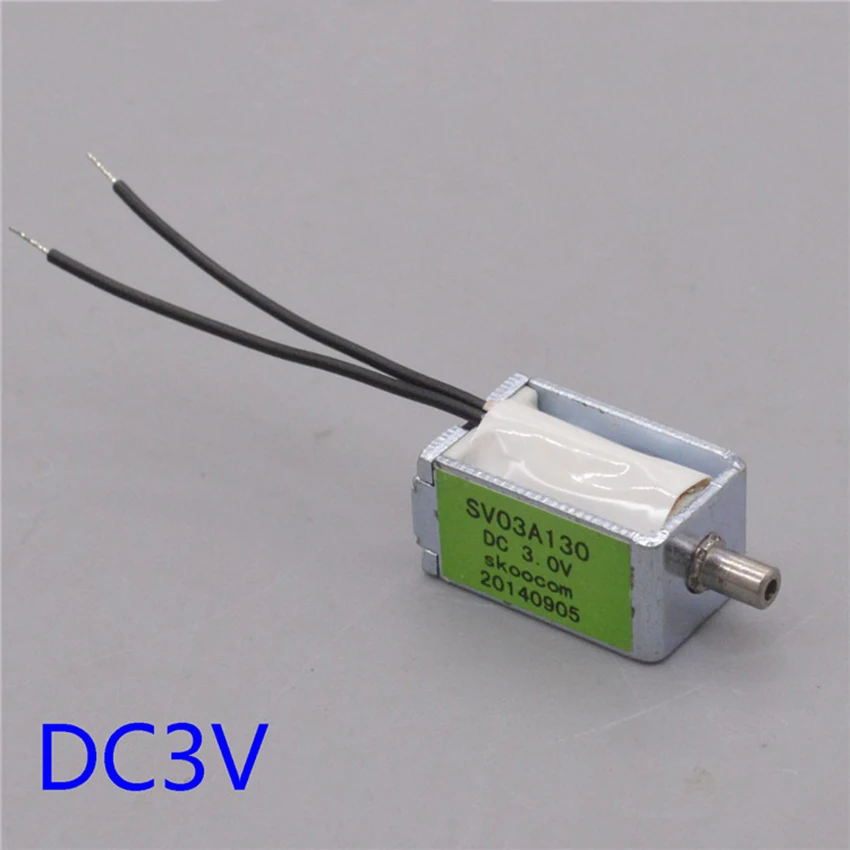 

DC3V 120MA 0.4W Micro Electromagnetic Valve Normally Open Type One-position One-pass Air Exhaust Valve for Equipment