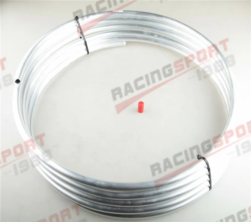 

ALUMINIUM FUEL LINE 1/2" 12.7MM X25 FT (7.6m) ROLL FUEL /OIL /WATER /E85 SILVER