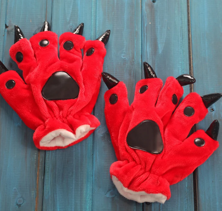 Tier Krallen Handschuhe Sammlung für Giraffe Kuh Tiger Dinosaurier Bär Cosplay Kigurumi