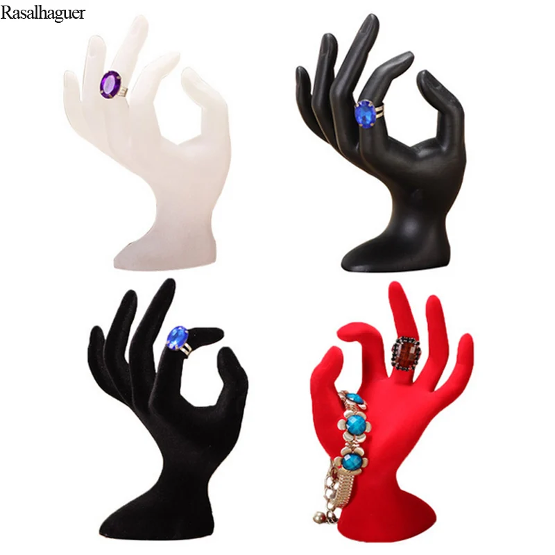 Holder Rack Silicone OK Style Jewelry Display Hot Sale Ring Bracelet Necklace Watch Key Stand 4 Colors Hand Finger Shape Display