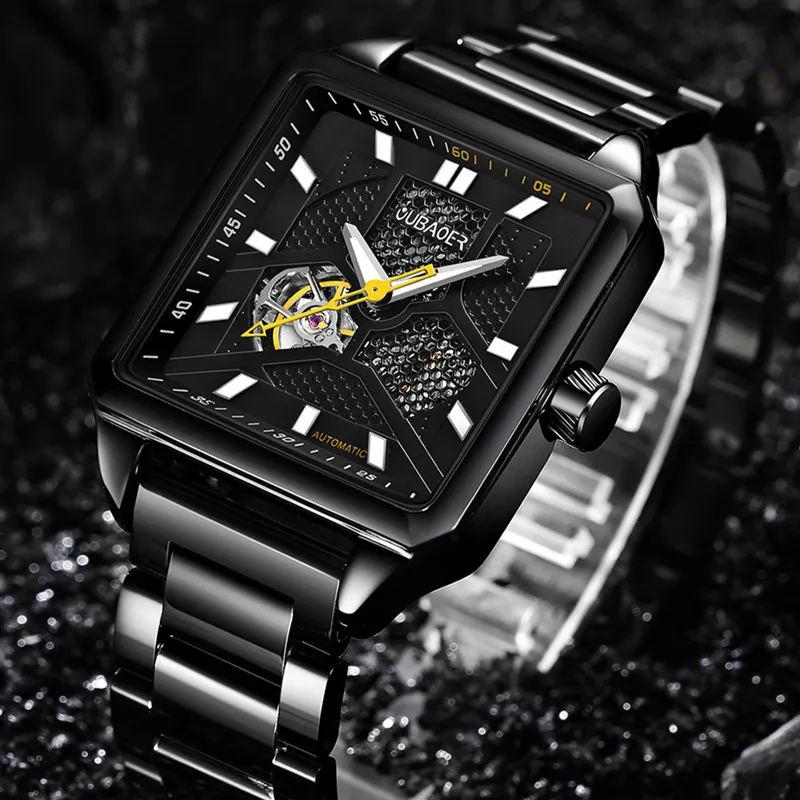 

OUBAOER Men's Mechanical Watches Mens Skeleton Automatic Watch Men Business male clock orologio uomo Relojes Hombre