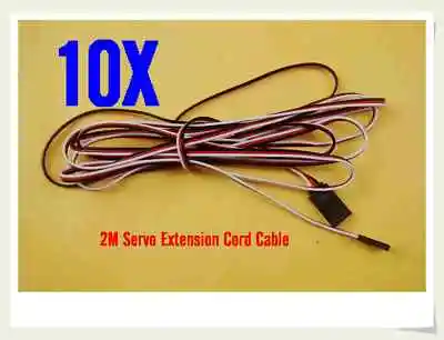 10 Servo Extension Cord Cable 200cm 2M JR Futaba 2000mm