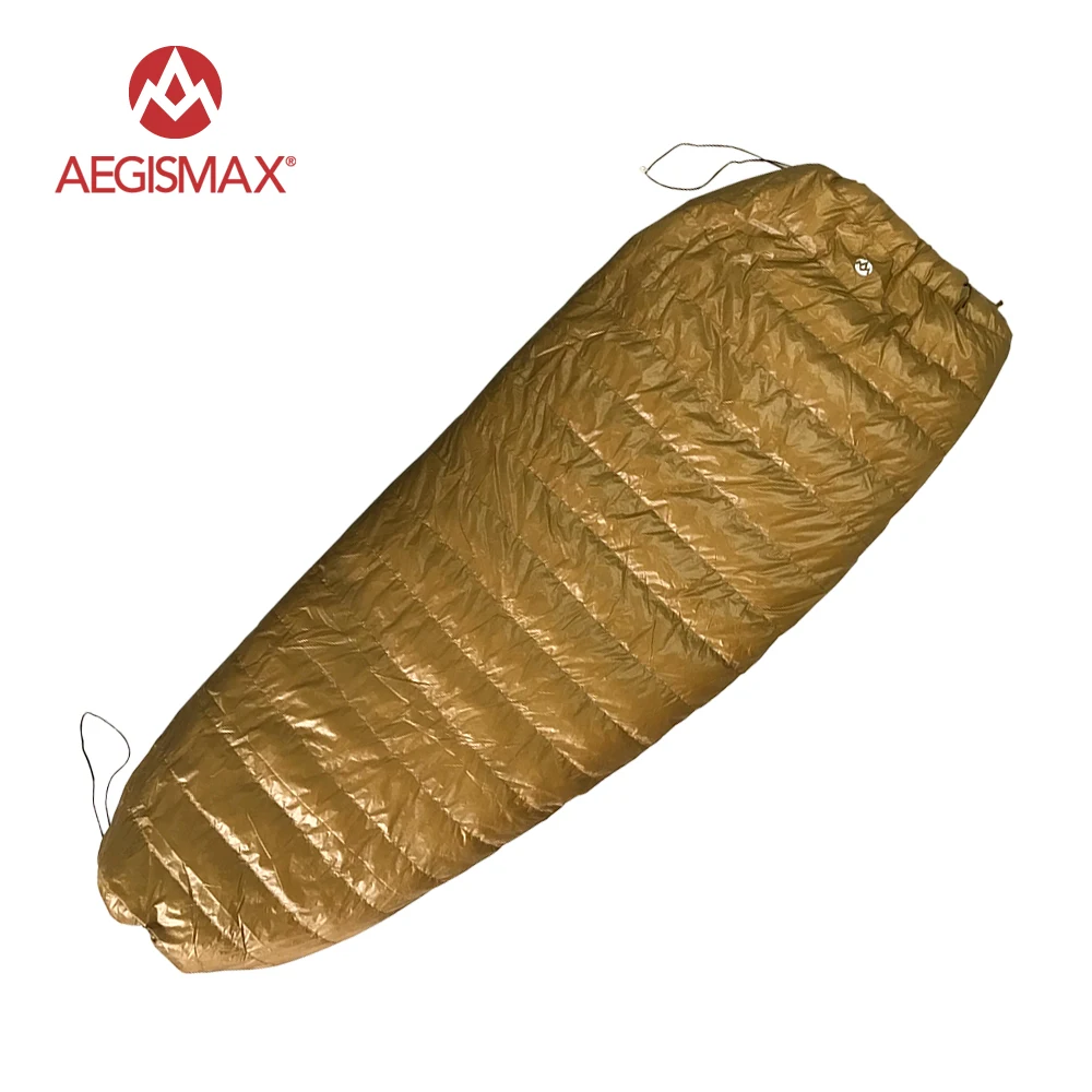 AEGISMAX Outdoor Envelope 95% White Goose Down Sleeping Bag Camping Hiking Equipment FP800 M L
