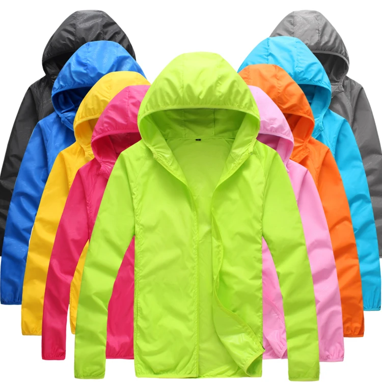 

Foldable Quick Dry Outdoor Camping Jackets Summer Windbreaker Waterproof Windproof Sun-protection Thin Hiking Hooded Jacket