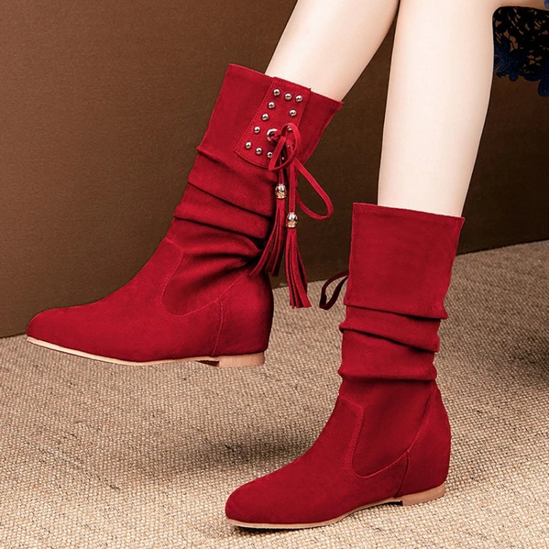 Autumn Style 30-52 Size Thigh High Women Femininas Knee-high Boots  Masculina Zapatos Botines Mujer Chaussure Femme Shoes 7900-1