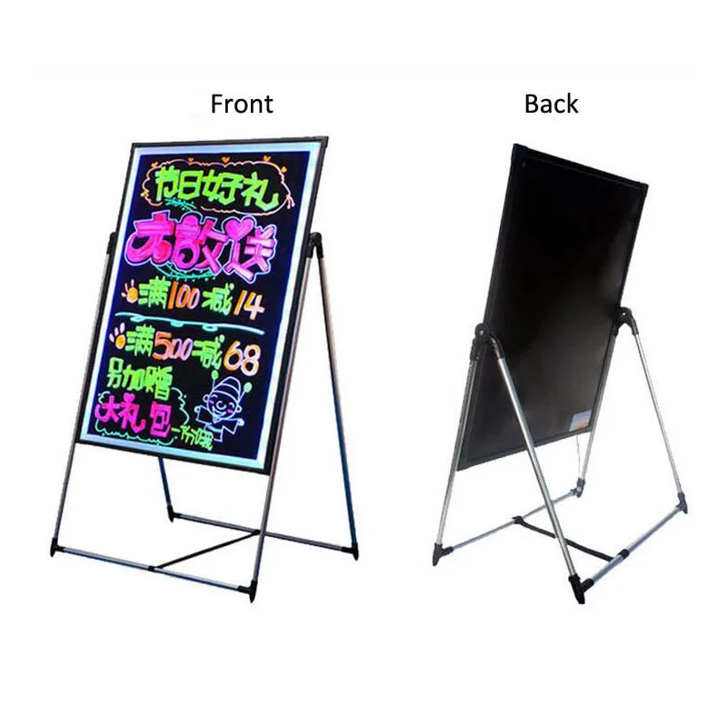 

32"x24" Large Flashing Illuminated Erasable Neon LED Writing Board Menu Sign with Control Button YLW001