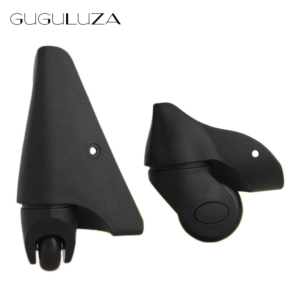 

GUGULUZA 2Pcs Luggage Mute Wheel Universal 360 Degree Swivel Casters Black Replacement Luggage Wheel Suitcase Accessories ST0144