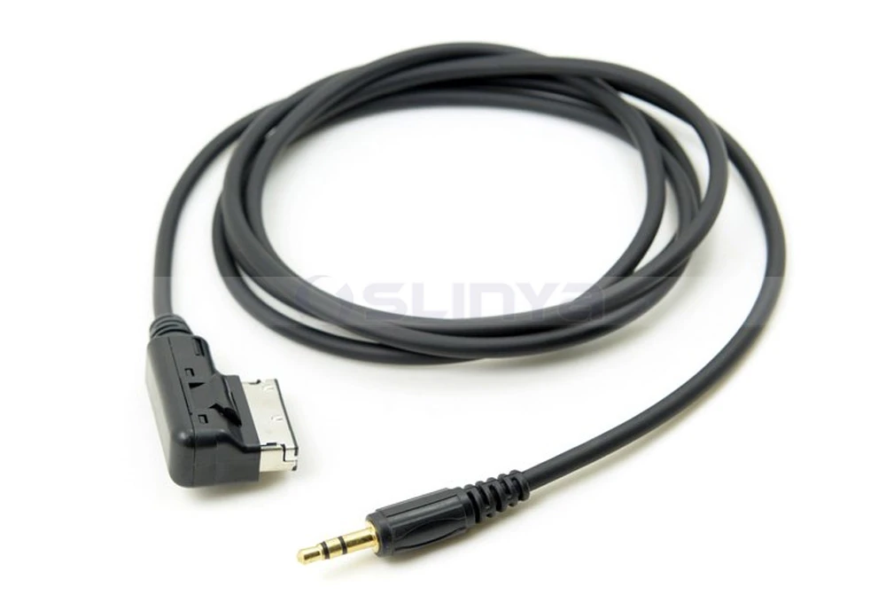 Schwarz Music Interface AMI MMI zu 3,5mm Audio AUX Kabel für VW und Audi A3 A4 A5 A6 A8 q3 Q5 Q7 Auto MP3 Player – Detail 1