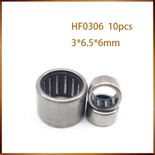 High quality 10pcs HF0306 3X6.5X6 MM One way cluth needle roller bearing 3*6.5*6 Free Shipping