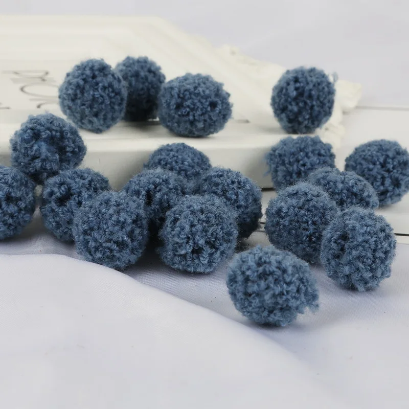 

10pcs/lot 15mm DIY Pompoms Ball Soft Fluffy Wool Beads for DIY Pom Poms Ball Beads Supplies Earring Jewelry Making