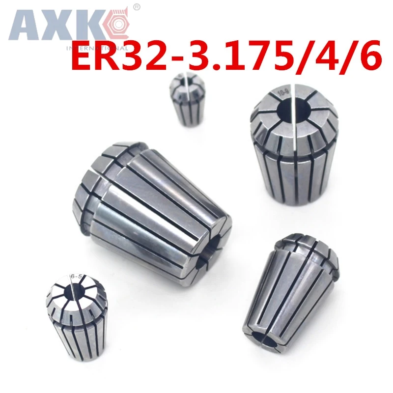 AXK 3pcs  ER32 3.175/4/6mm ER collet chuck  for CNC milling tool Engraving machine spindle motor