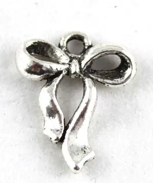 

270PCS Tibetan Silver Color bow charm A9809