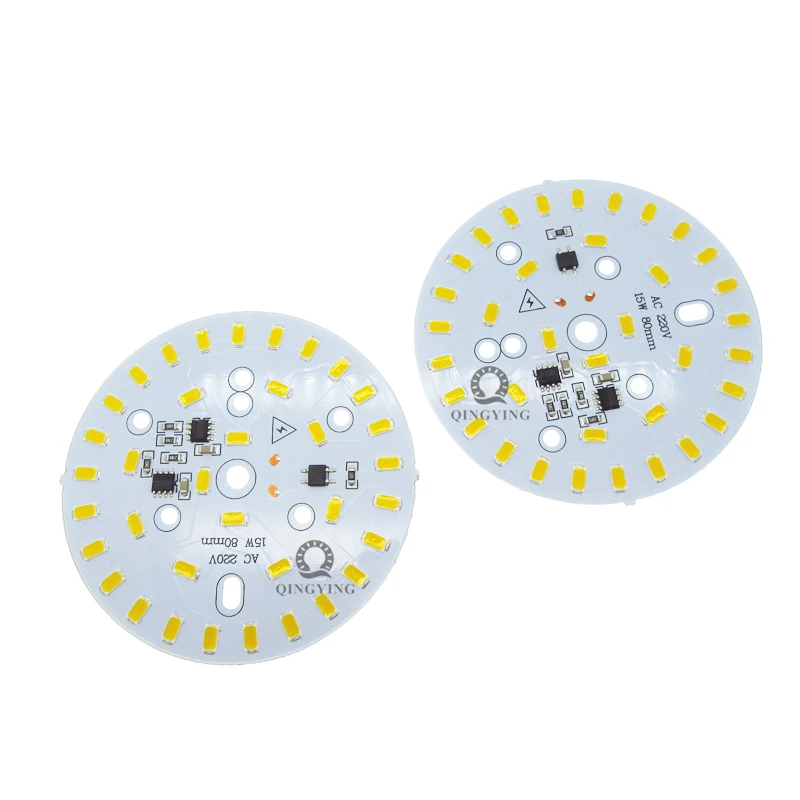 20pcs 220v 5730smd 15W light panel 80mm, white/warm white led pcb, super brightness dimmable aluminum plate