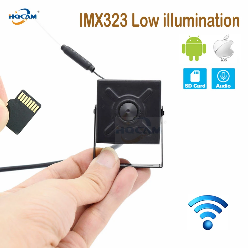 

HQCAM CamHi IMX323 Low illumination1080P Audio Mini WIFI IP Camera indoor Wireless Surveillance CCTV Security Onvif TF Card Slot