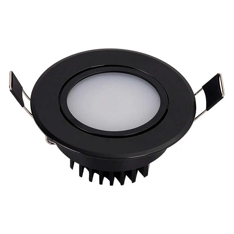 Dimmable Anti Fog Black Led Downlight Bulbs COB Ceiling Spot Light 3w 5w 7w 12w 85-265V  Recessed Lamp Indoor